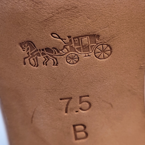 Coach Meg Leather Open Toe Ankle Strap Sandals - Picture 7 of 16